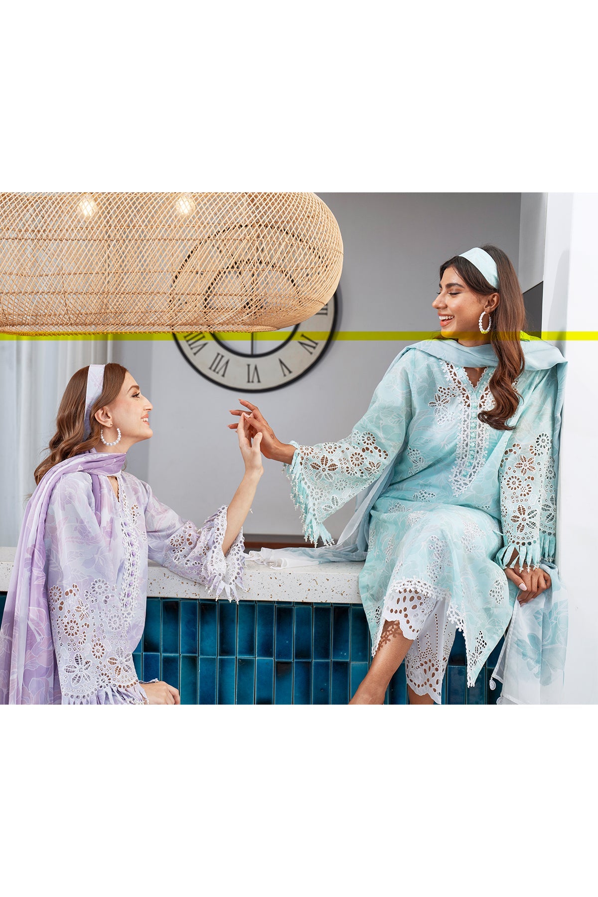 EMBROIDERED PRINTED LAWN UF-4074