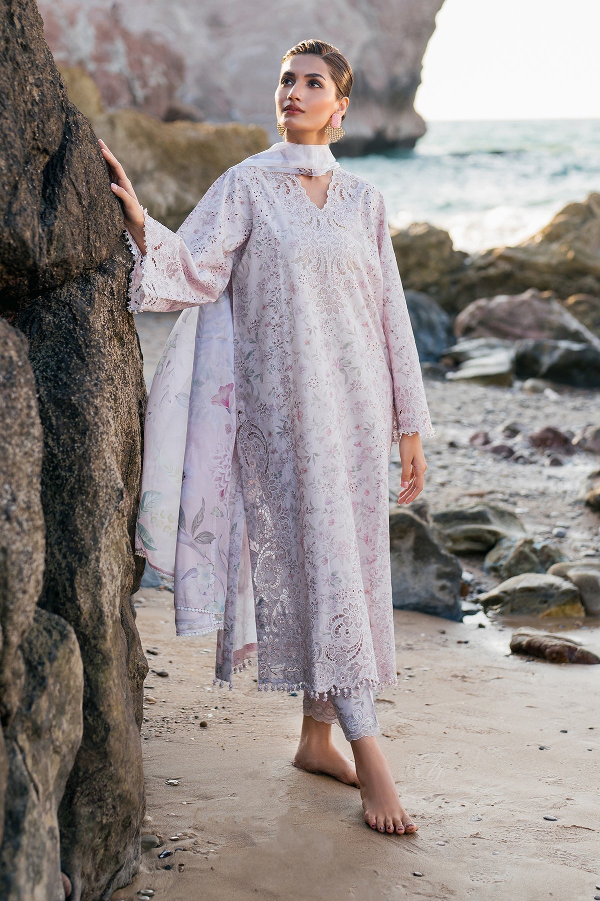 EMBROIDERED PRINTED LAWN SF-4130