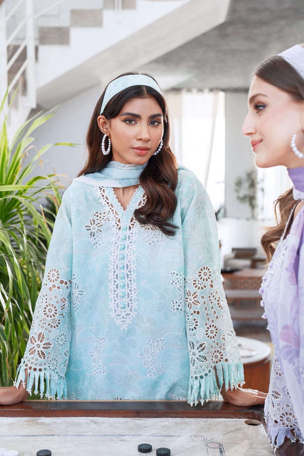 EMBROIDERED PRINTED LAWN UF-4073