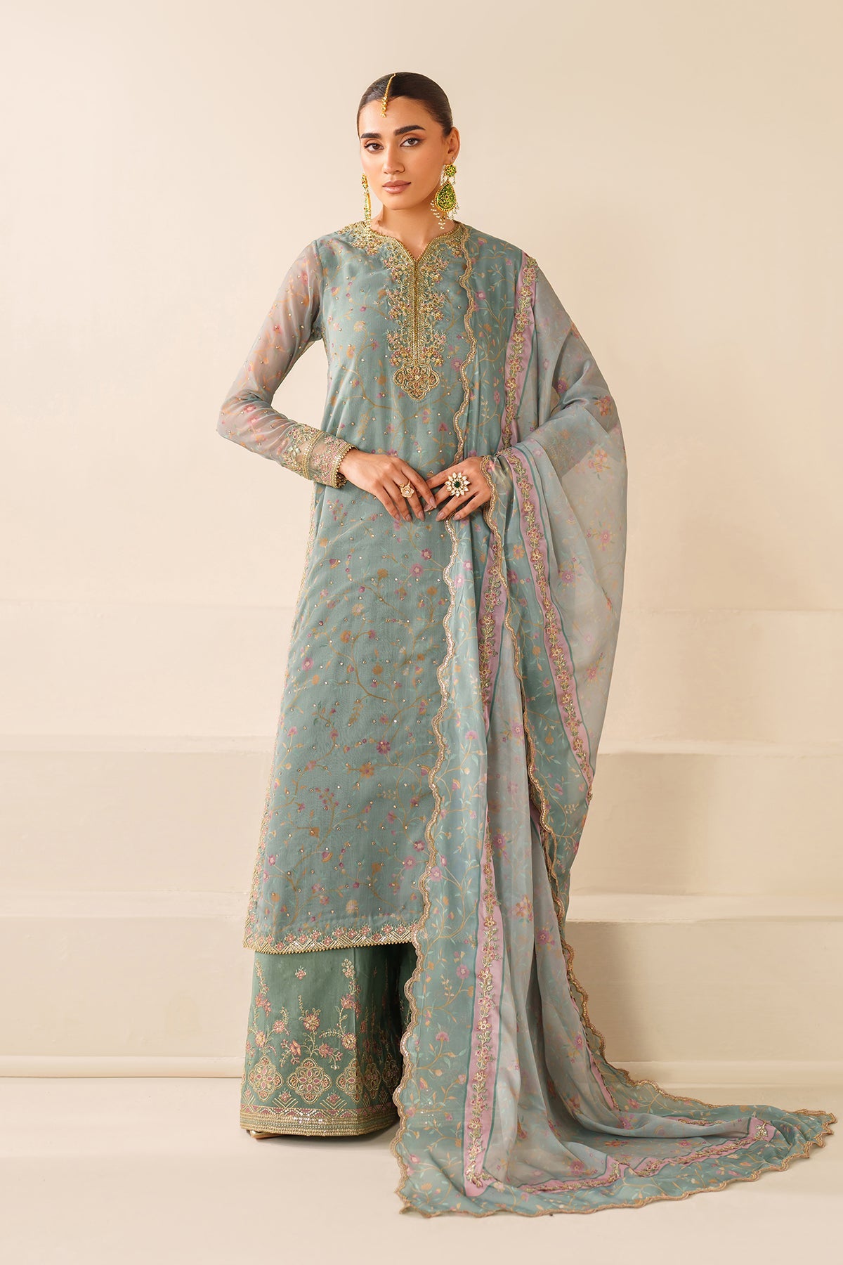 EMBROIDERED CHIFFON UF-4278