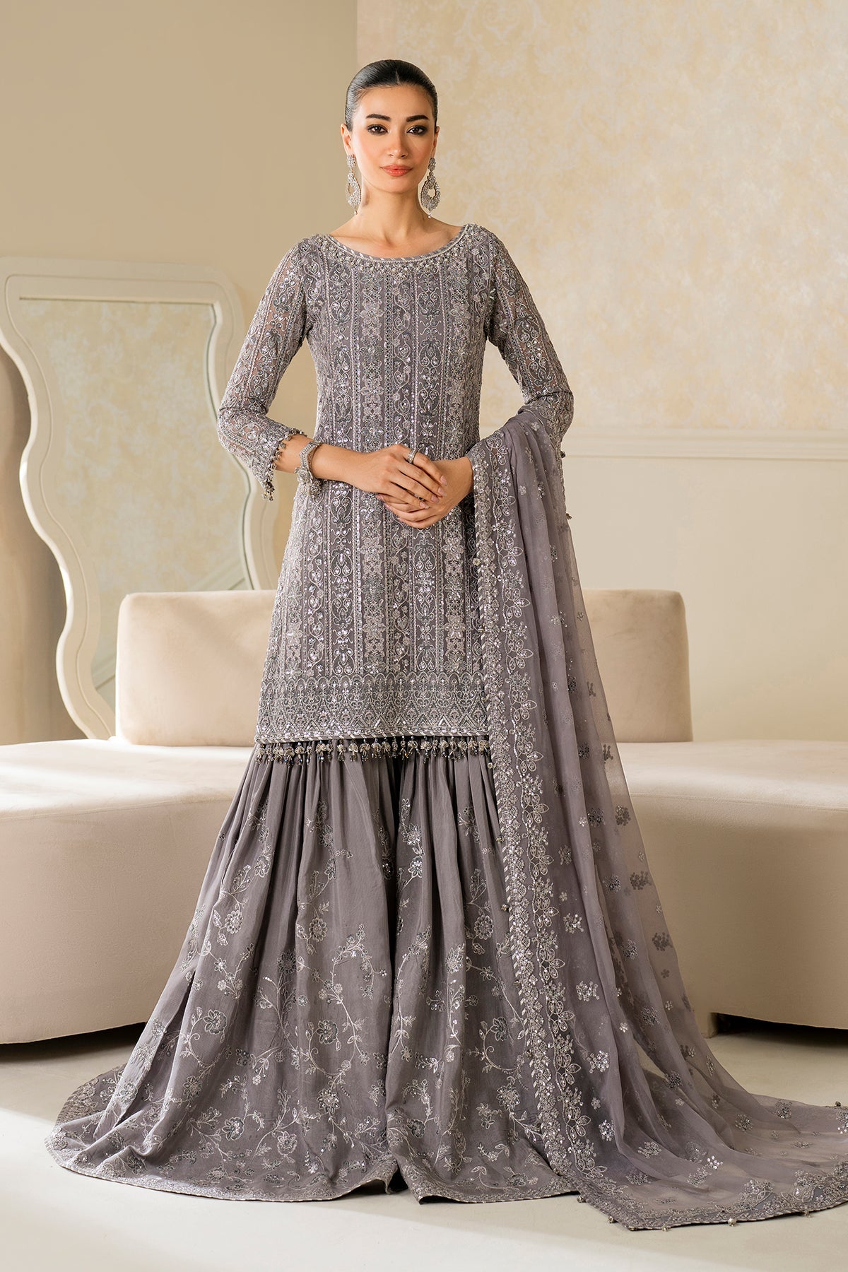 EMBROIDERED CHIFFON UF-4161