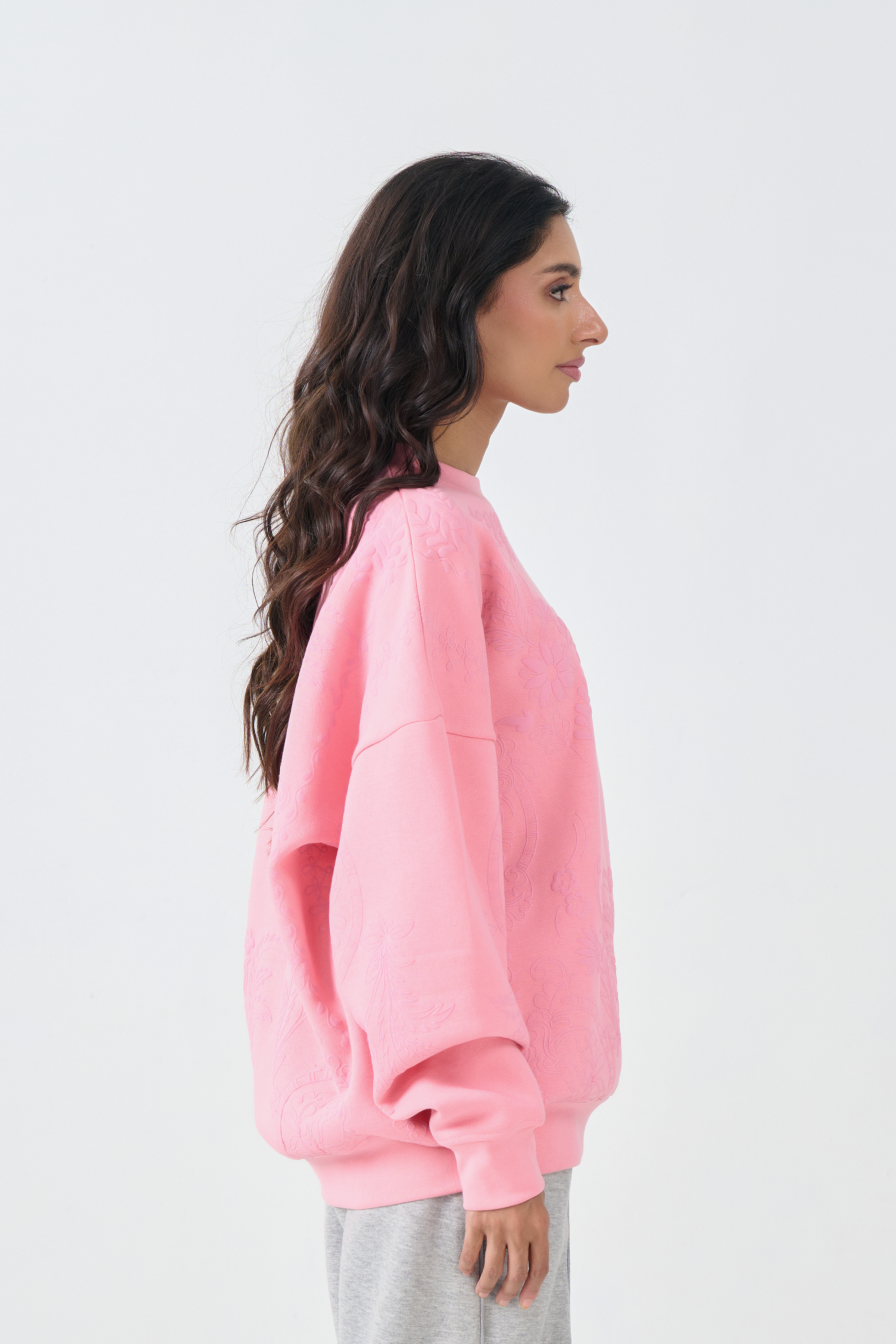 Loose Fit Sweatshirt (Pink)
