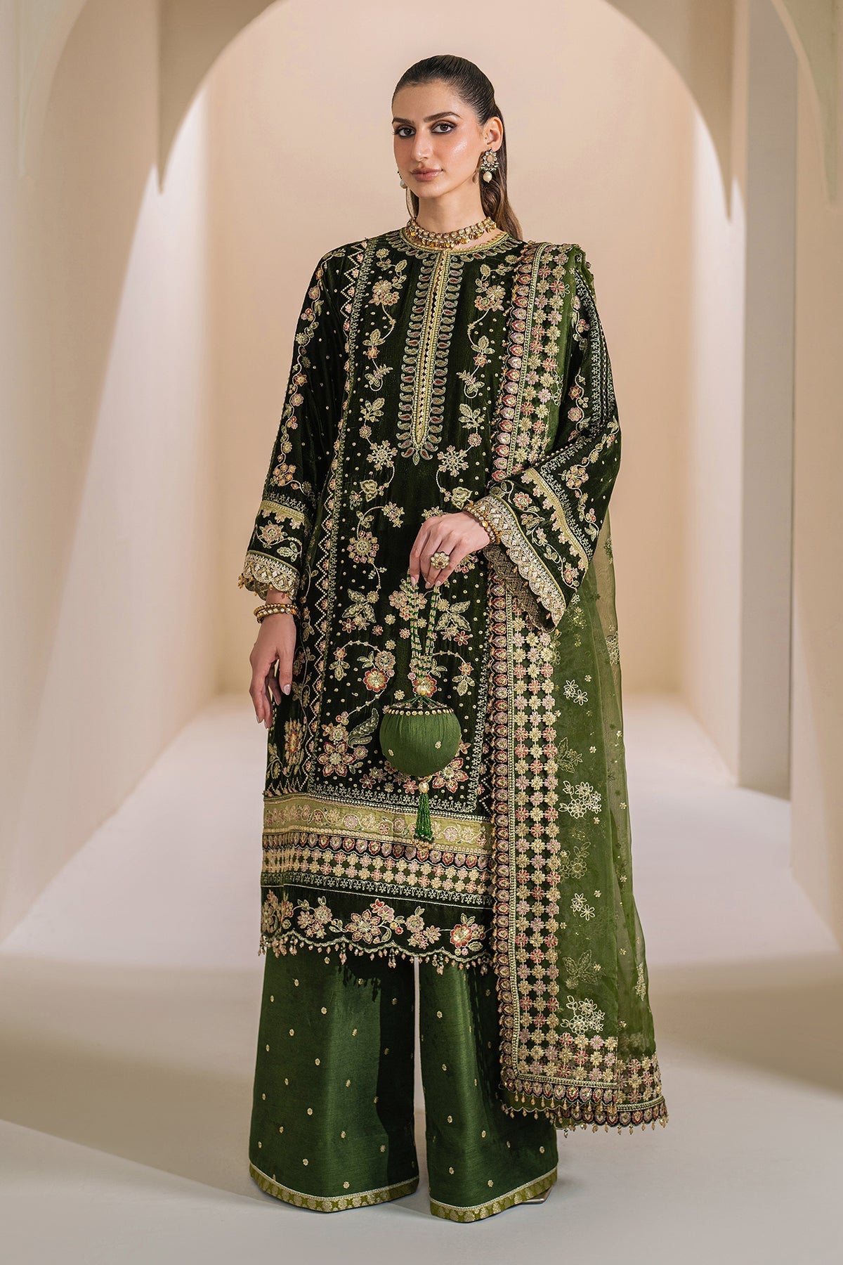 Embroidered Velvet UF-756 Style