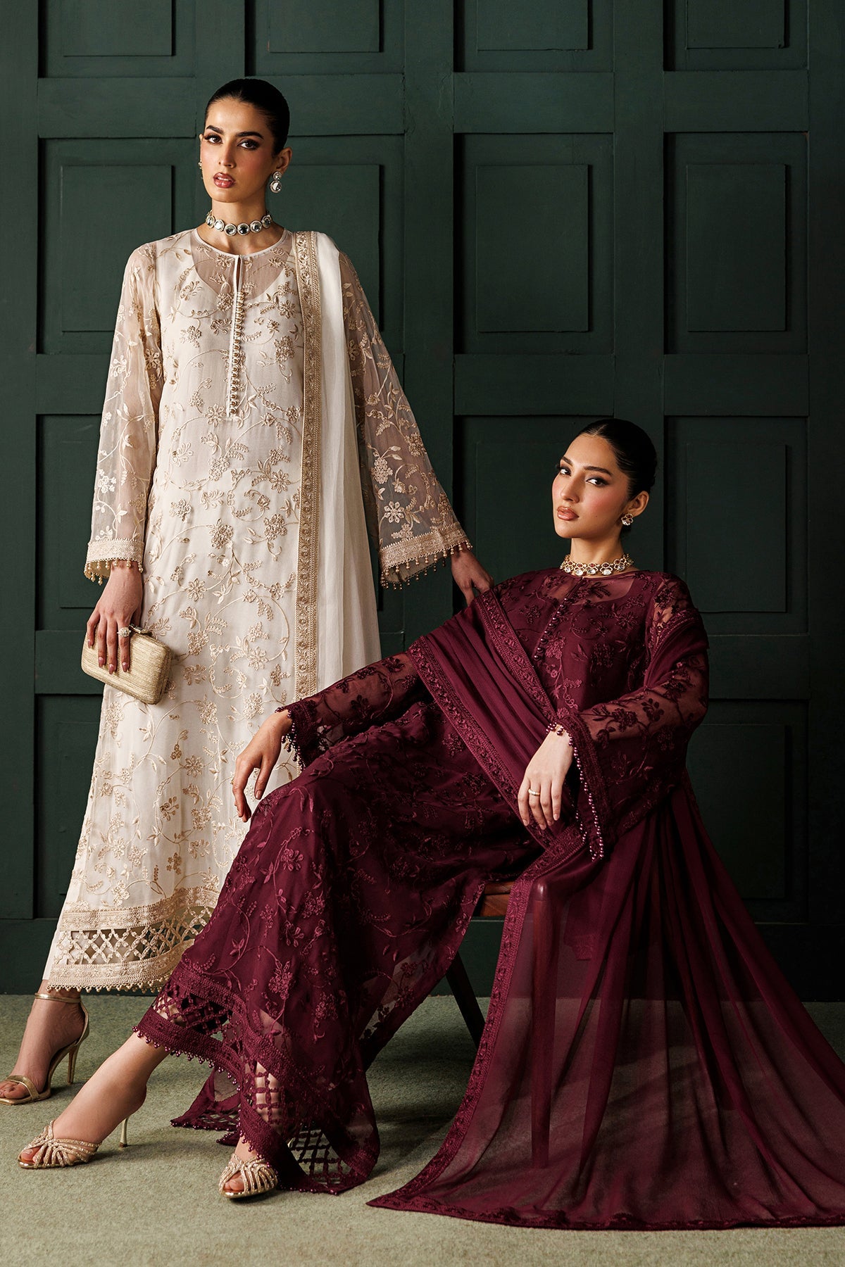 EMBROIDERED CHIFFON UF-4437