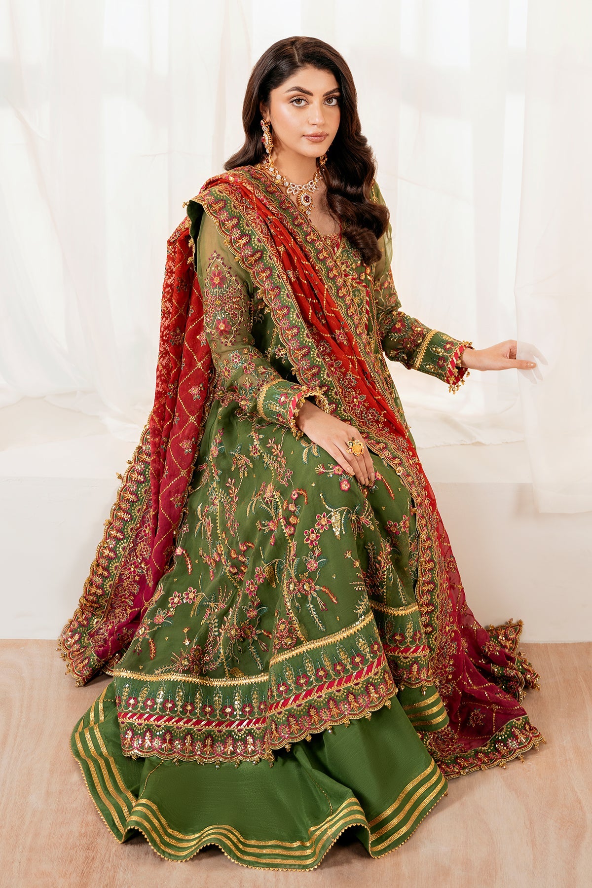 EMBROIDERED CHIFFON UF-4037