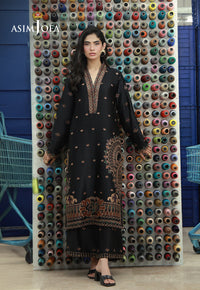 AJLPF-07 Embroidered Satin Silk Stitched 2pcs