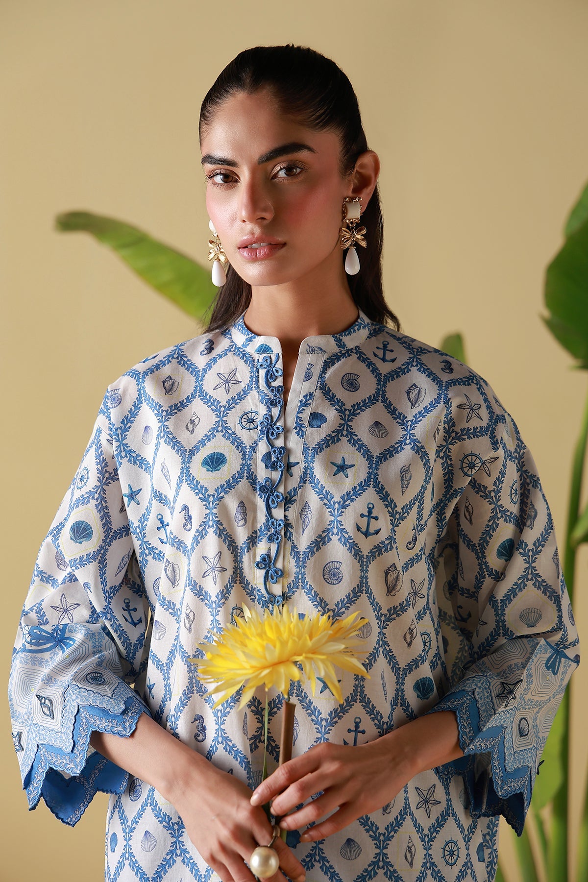 Embroidered Organza Fabric (2Pcs) | LF-713