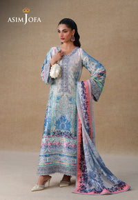 AJULSC-06 Embroidered Charmeuse Silk Unstitched 3 Pcs