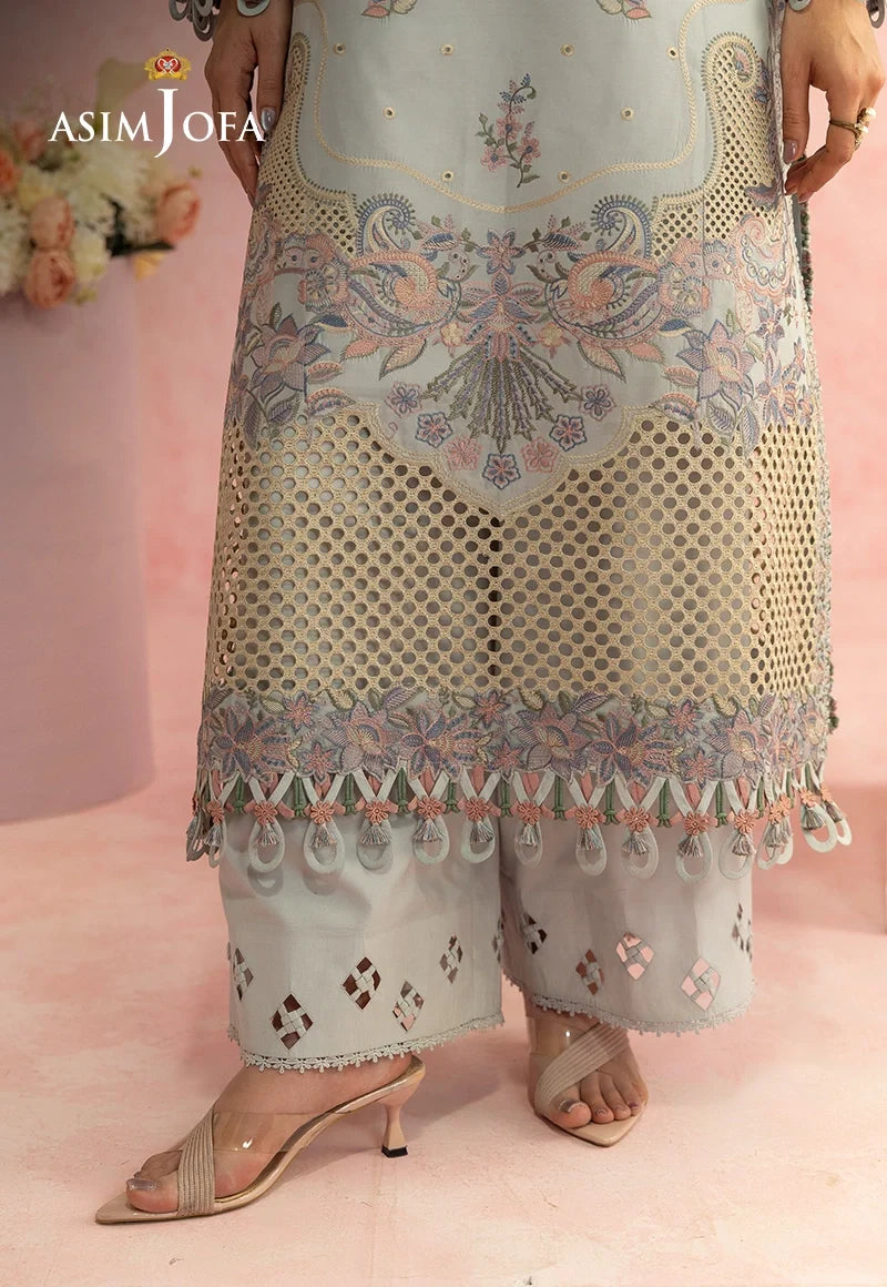 AJULW-01 Embroidered Lawn Unstitched 3 Pcs