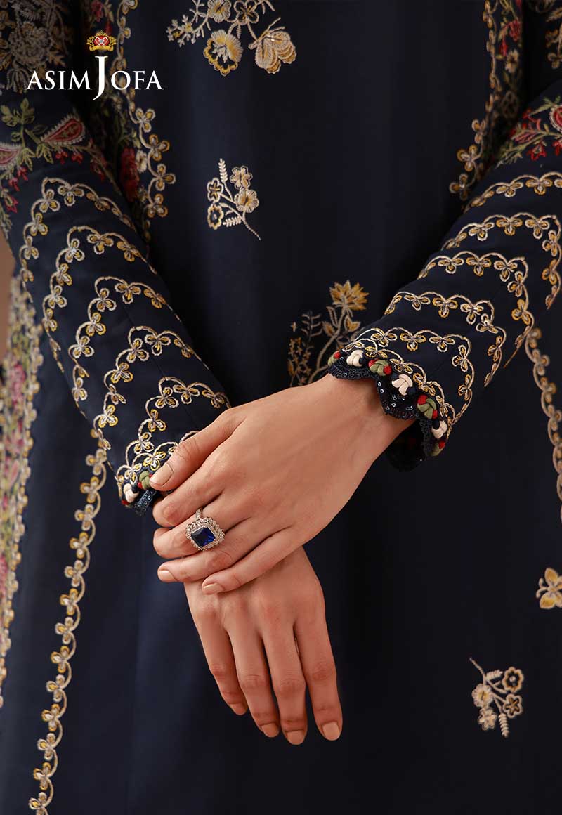 AJULFH-06 Embroidered Twisted Silk Unstitched 2 Pcs