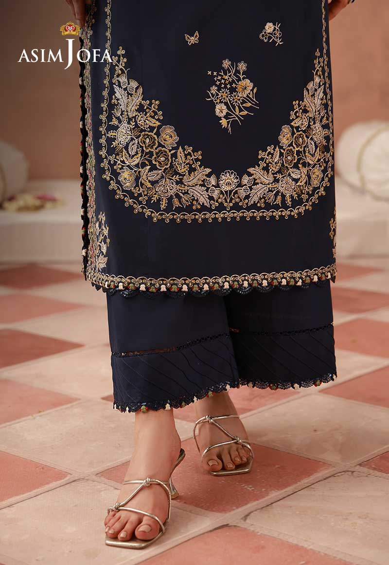 AJULFH-06 Embroidered Twisted Silk Unstitched 2 Pcs