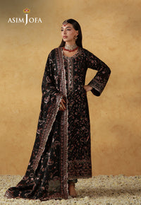 AJULND-09 Embroidered Cotton Net Stitched 3 Pcs
