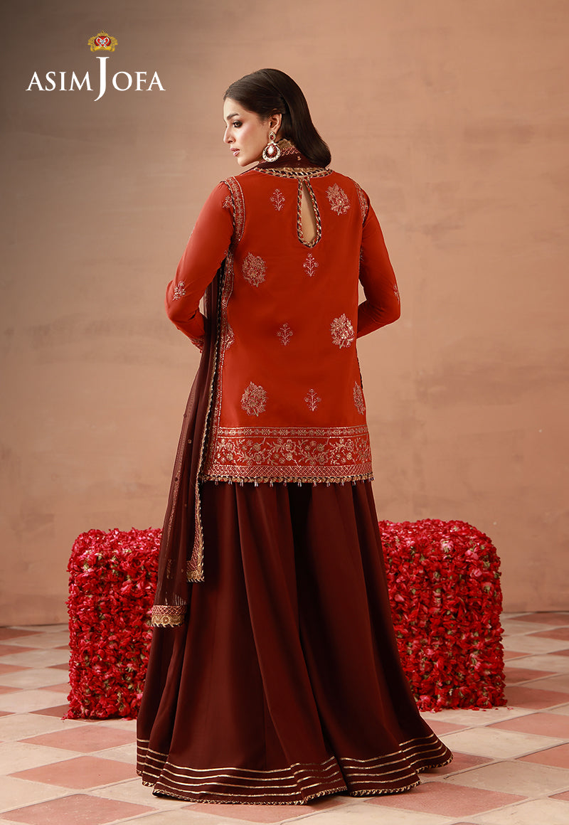 AJULFH-03 Embroidered Twisted Silk Unstitched 3 Pcs