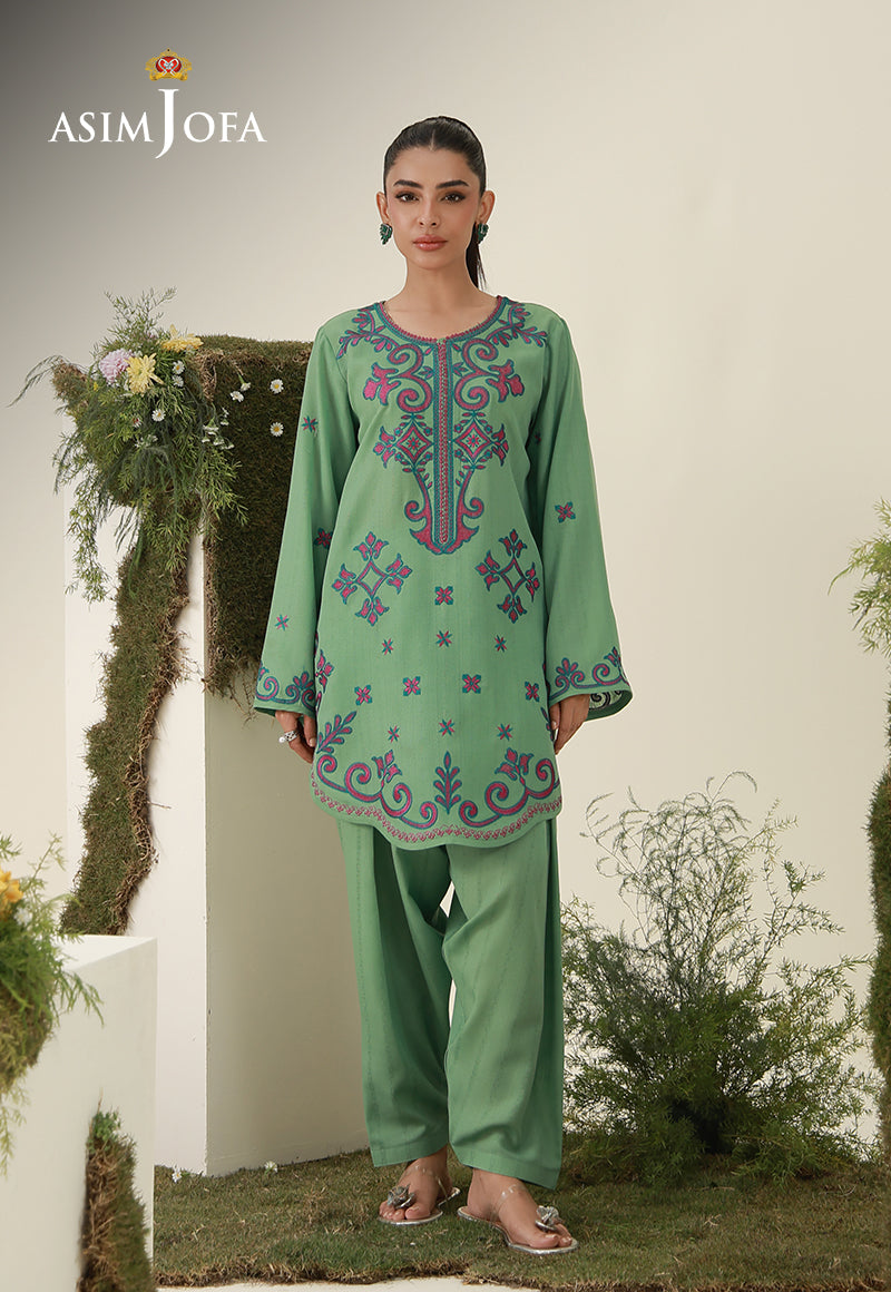 Ajpb-307 Embroidered Dobby Stitched 2Pcs
