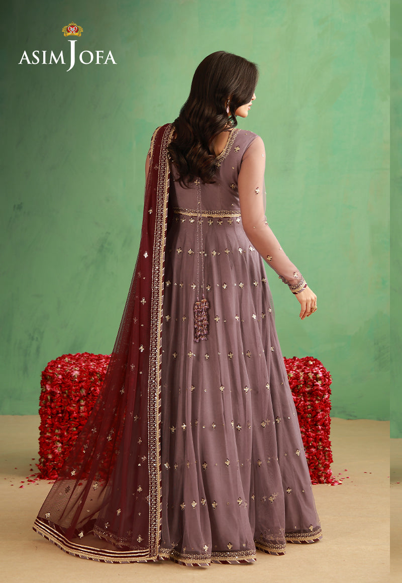 AJULFH-02 Embroidered Net Unstitched 2 Pcs