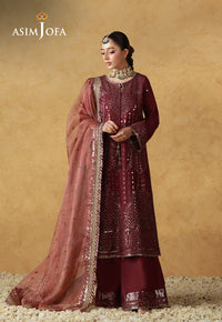 AJULN-07 Embroidered Cotton Silk Unstitched 3 Pcs