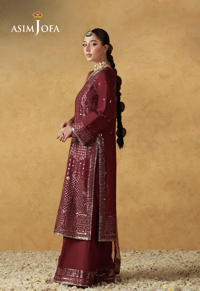 AJULND-07 Embroidered Cotton Silk Stitched 3 Pcs