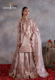 AJULN-15 Embroidered Zari Tissue Net Unstitched 3 Pcs