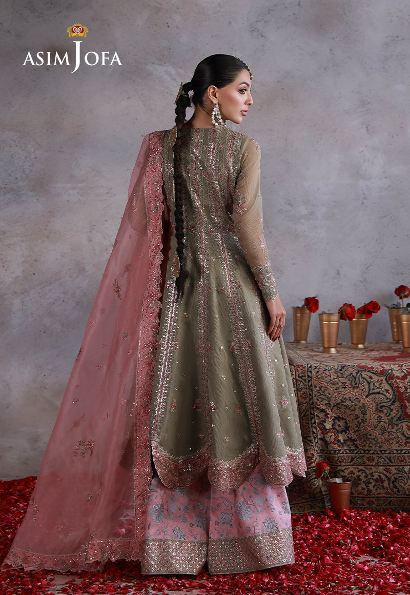 AJULN-02 Embroidered Javeria Net Unstitched 3 Pcs