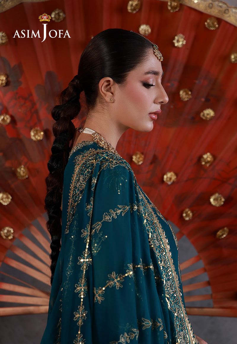 AJULN-16 Embroidered Chiffon Unstitched 3 Pcs