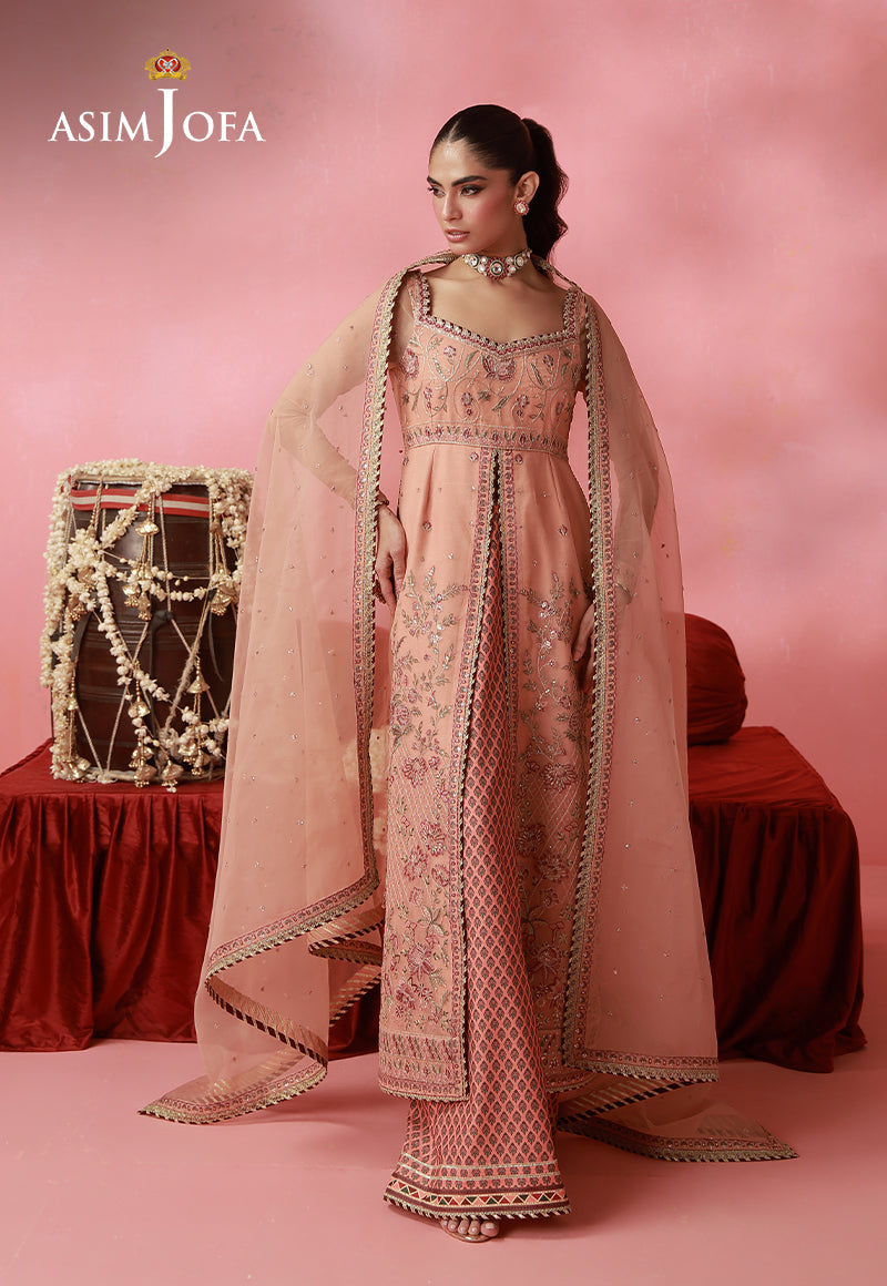 AJUFC-15 Embroidered Organza Unstitched 3 Pcs