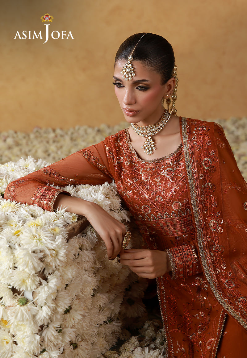 AJULN-20 Embroidered Net Unstitched 3 Pcs