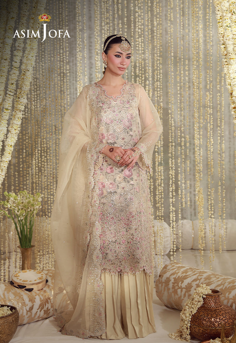 AJULFE-07 Embroidered Organza Unstitched 4 Pcs