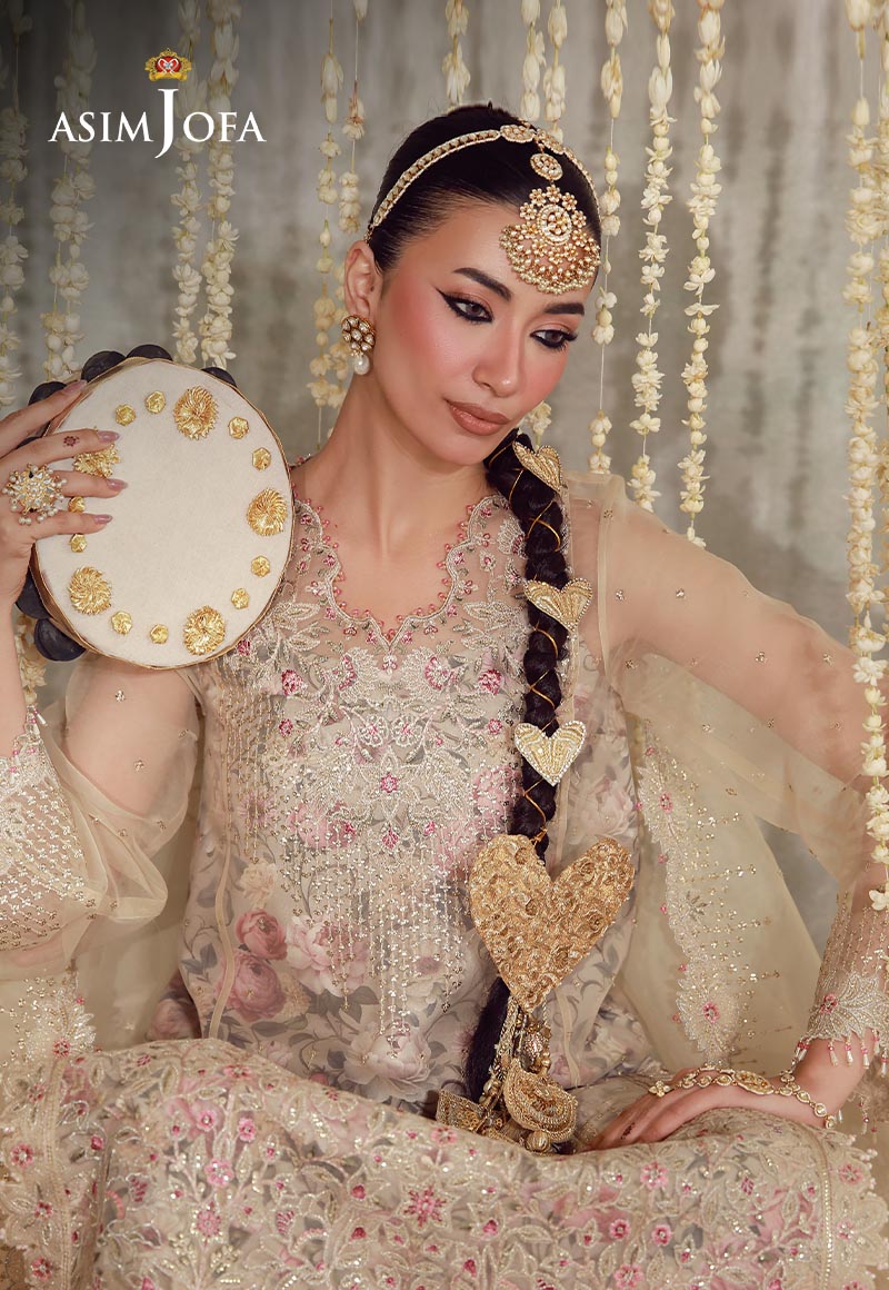 AJULFE-07 Embroidered Organza Unstitched 4 Pcs