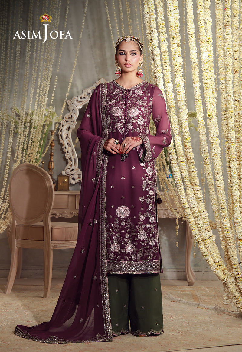 AJUBU-05 Embroidered Jacquard 3 Pcs