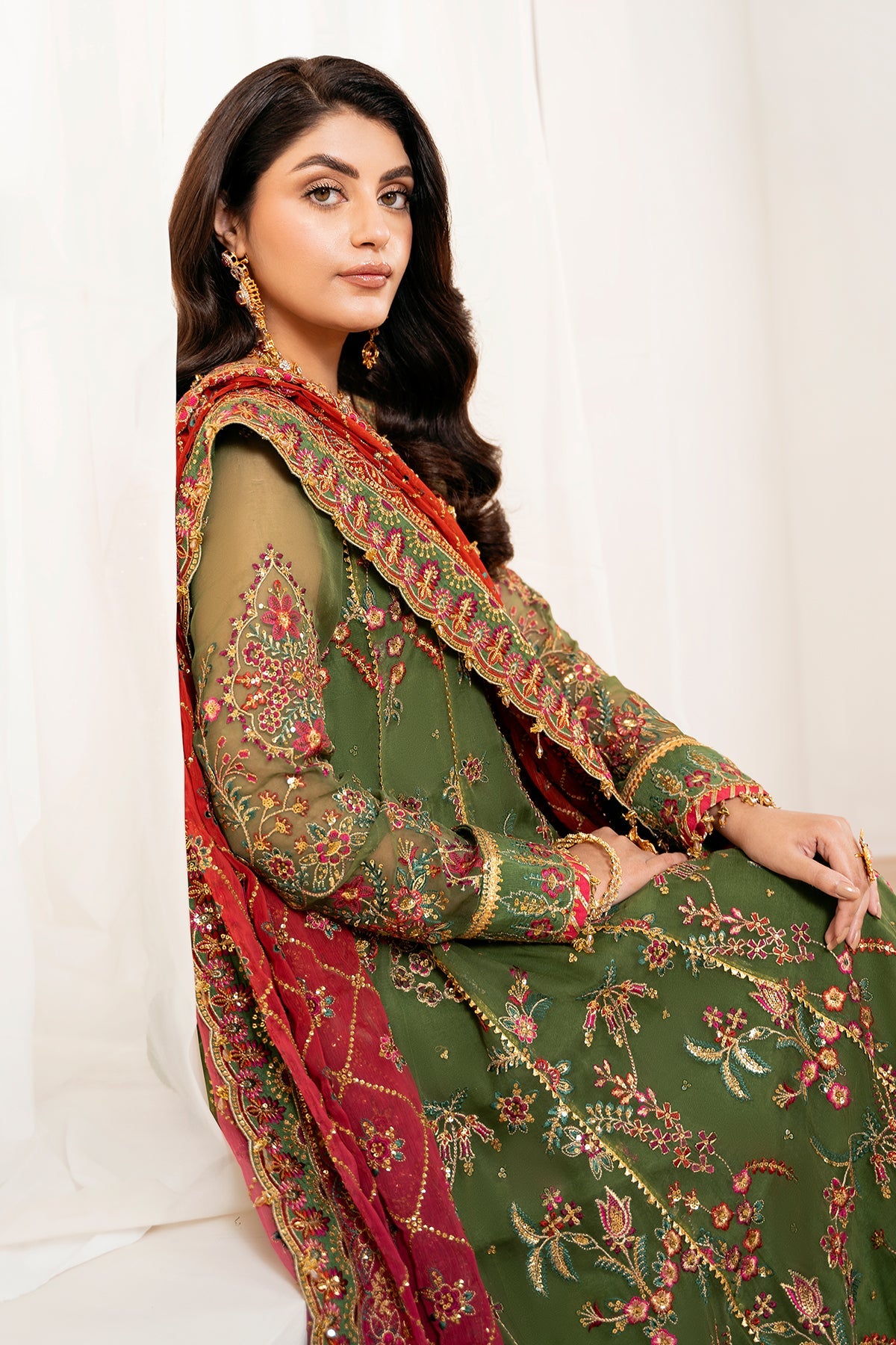 EMBROIDERED CHIFFON UF-4037