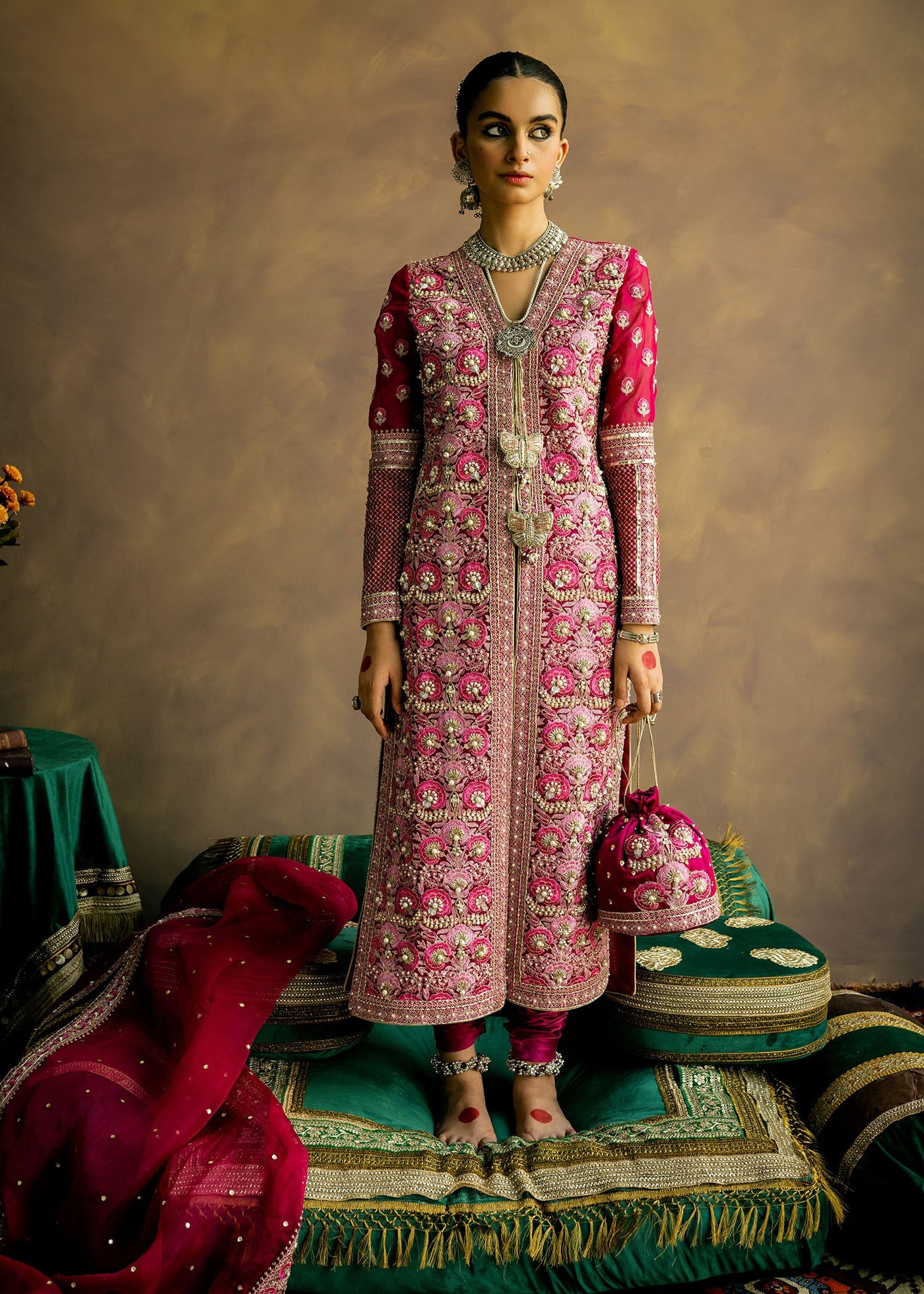 3 Piece Embroidered Lawn Suit with Embroidered Borders