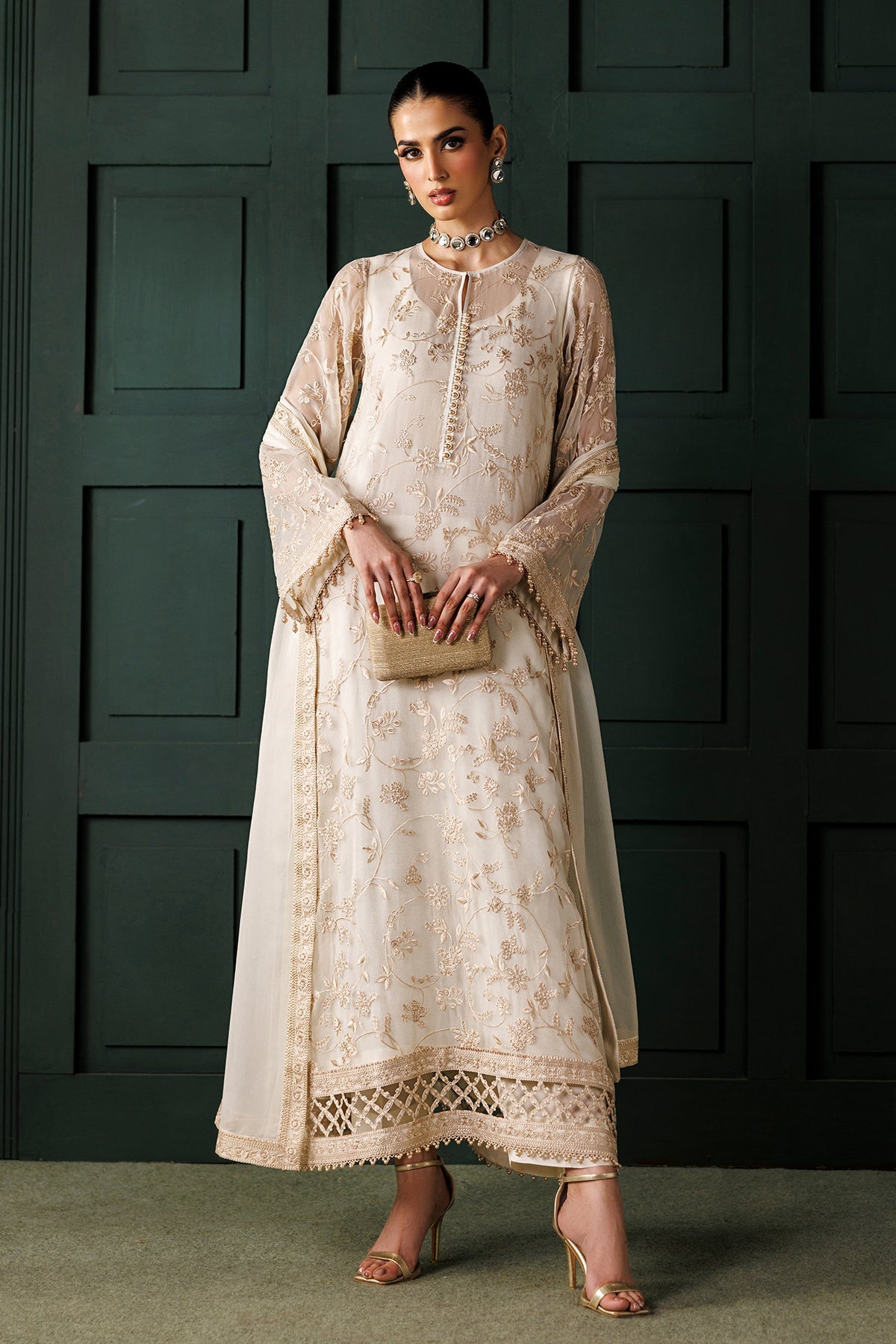 EMBROIDERED CHIFFON UF-4437