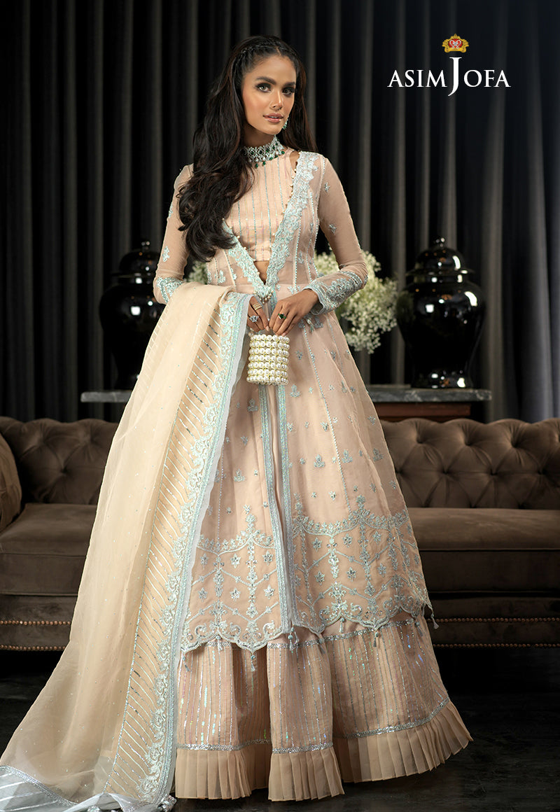 AJN-23 EMBROIDERED ORGANZA 3 PCS