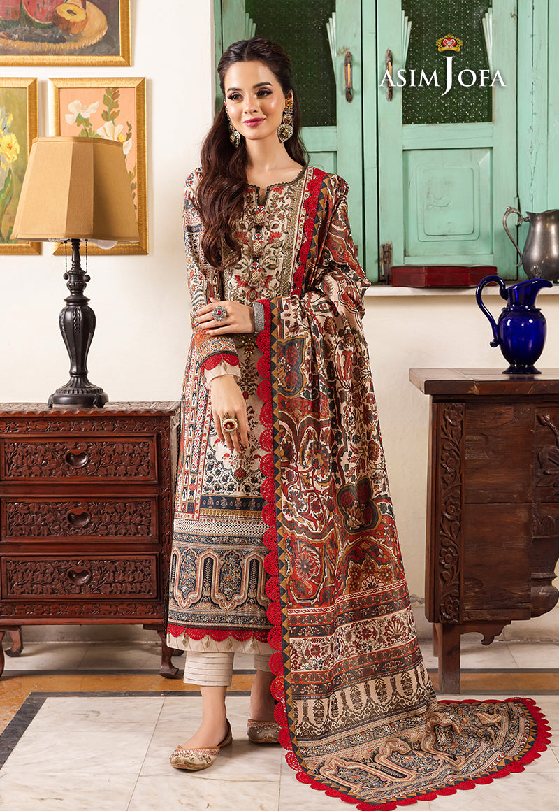 AJRW-22 DESIGNERS STITCHED PREMIUM WINTER COTTON 3 PCS