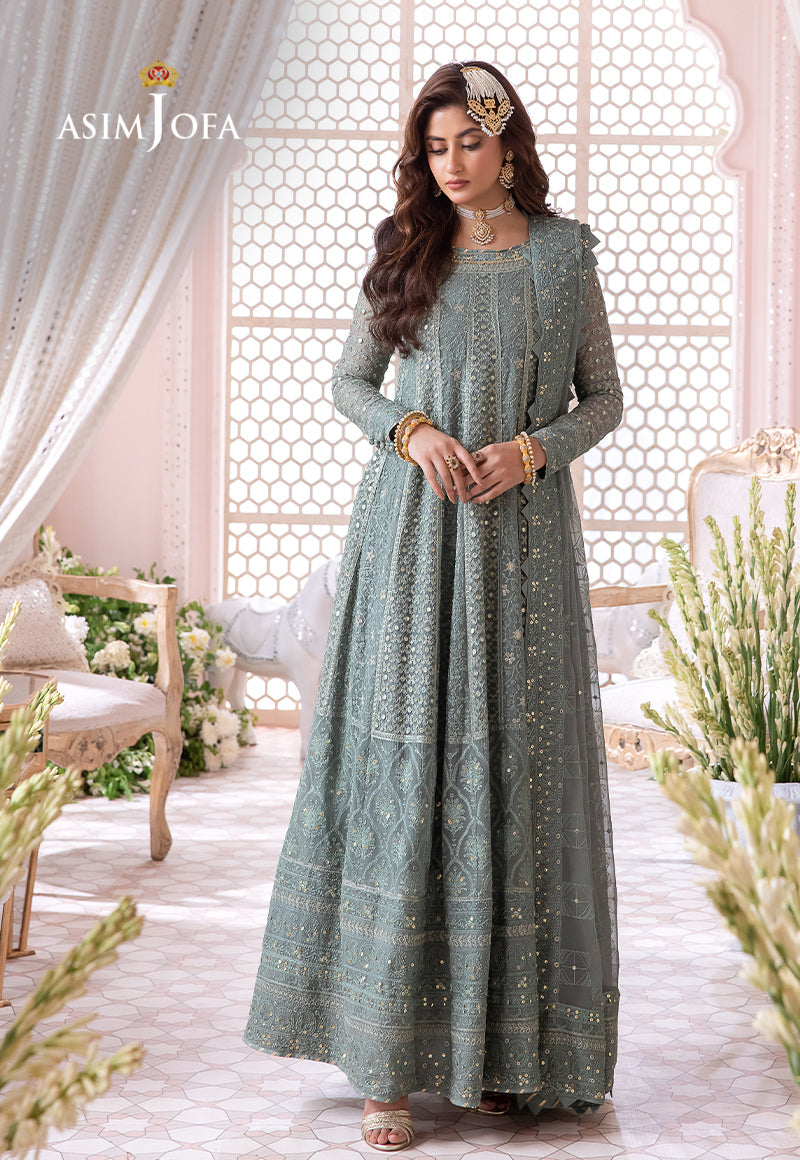 Ajcc-07 Embroidered Chiffon 3 Pcs