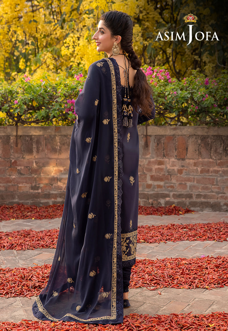 AJSW-15 EMBROIDERED LAWN SILK 3 PCS