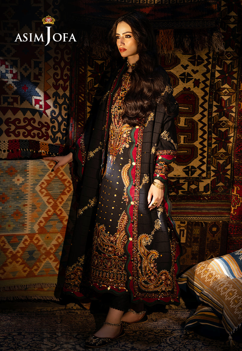 Ajlso-06 Unstitched 3 Pcs Shirt Dupatta Trouser