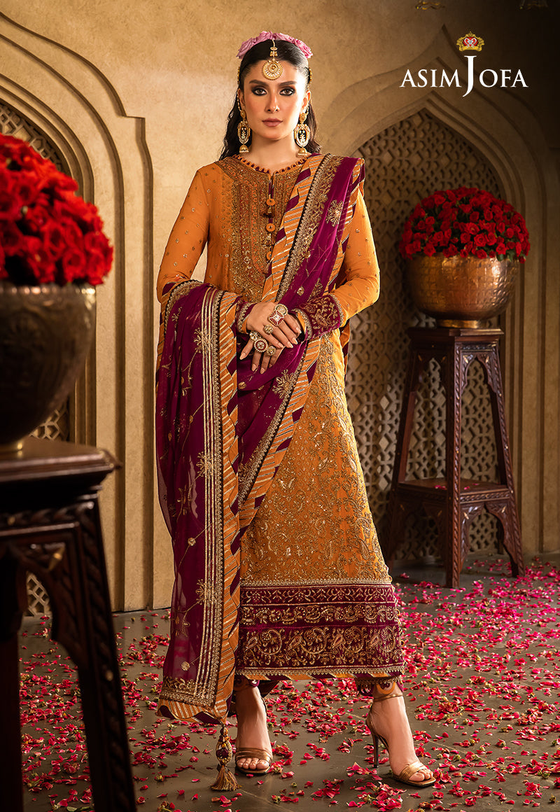 AJVF-07 EMBROIDERED CHIFFON 3 PCS