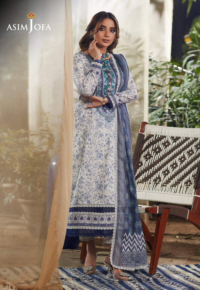 AJS-18 Designers Stitched LAWN 3 PCS