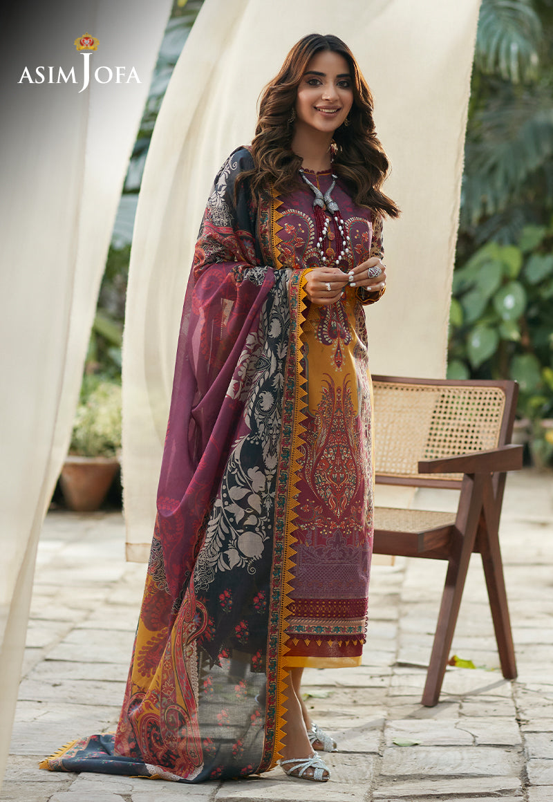 AJS-21 PRINTED LAWN 3 PCS