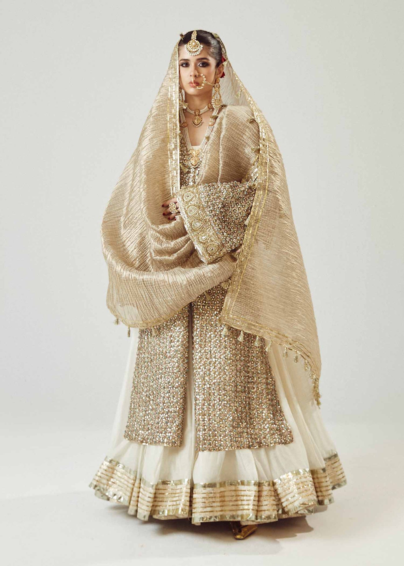 Plain Chiffon Dupatta with Trimmings