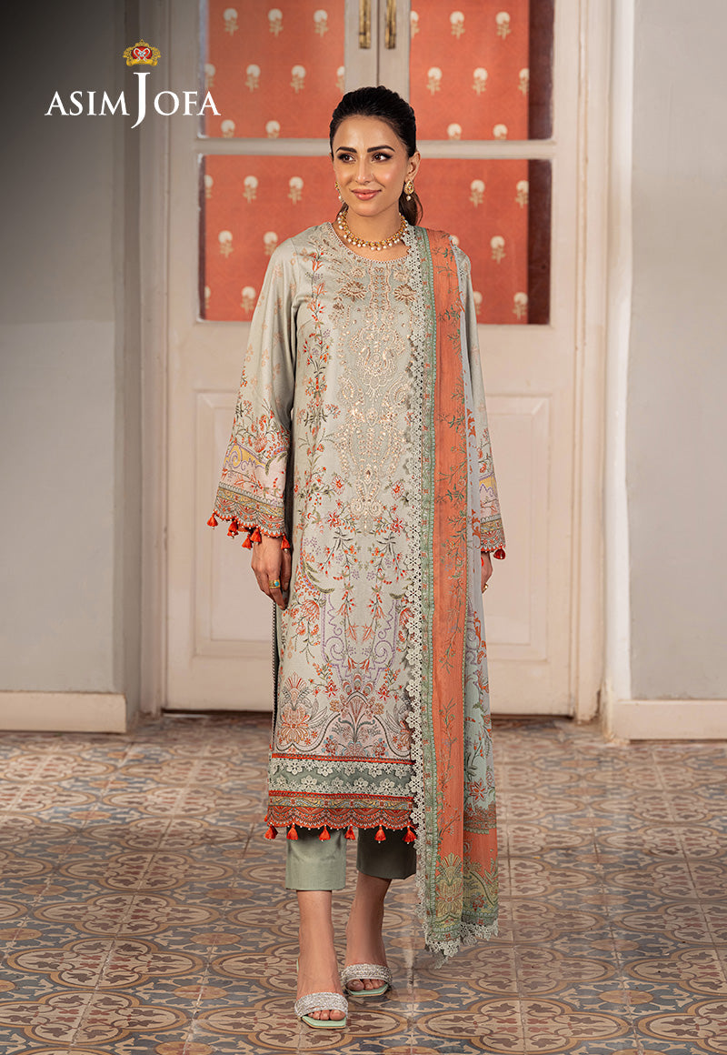 Ajso-113 Unstitched 2 Pcs Shirt Dupatta