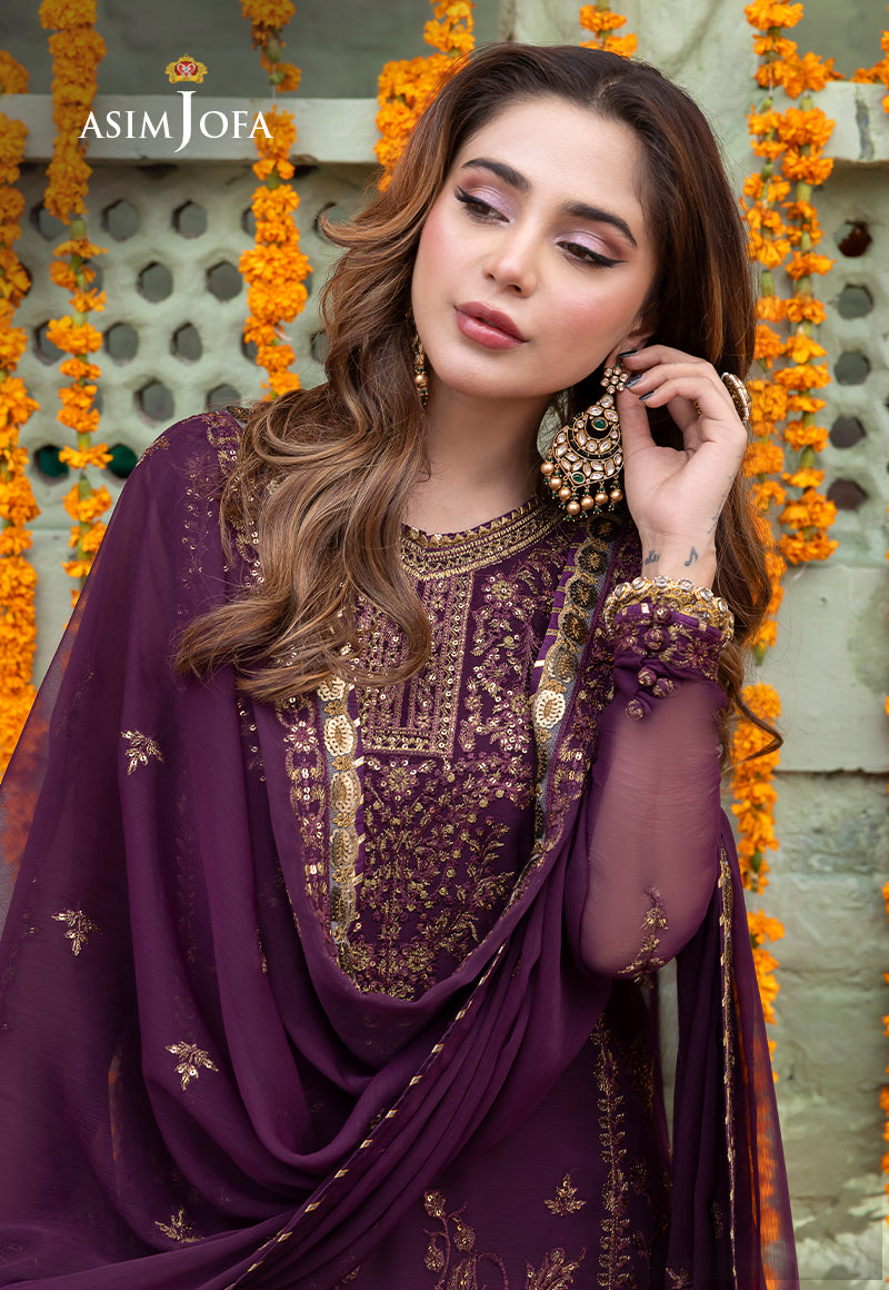 AJAB-22 EMBROIDERED CHIFFON 3 PCS