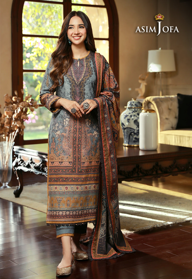 Ajaw-10 Printed Khaddar 3 Pcs
