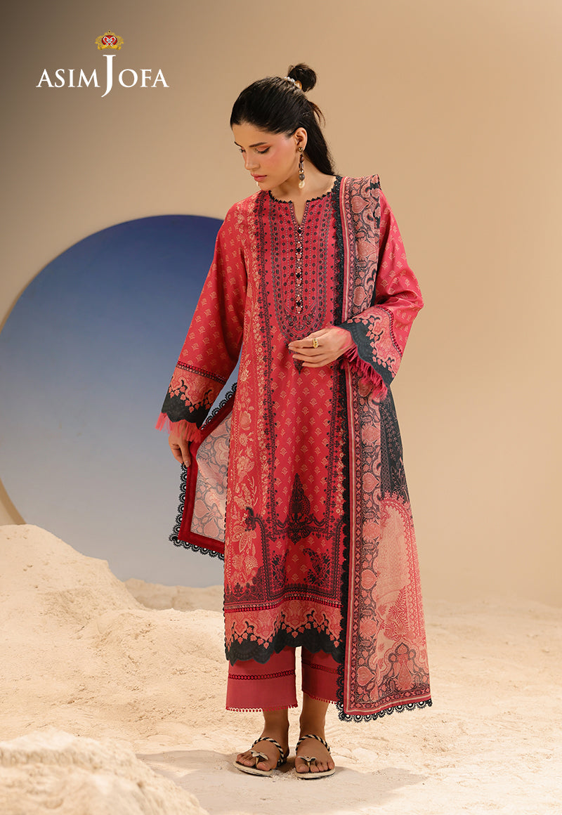 AJUBU-34 Digital Printed Lawn 3 Pcs