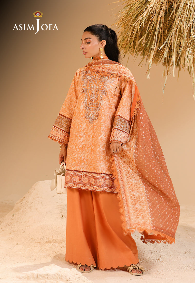 AJUBU-08 Embroidered Lawn 2 Pcs