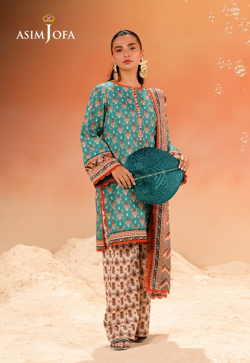 AJUBU-30 Printed Lawn 3 Pcs