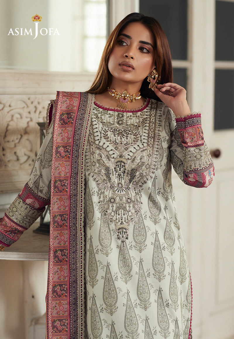 AJS-13 EMBROIDERED LAWN 2 PCS