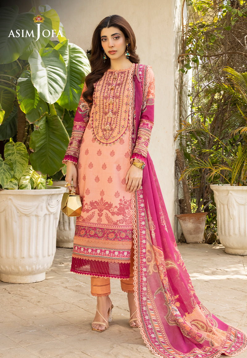 AJS-23 EMBROIDERED LAWN 2 PCS