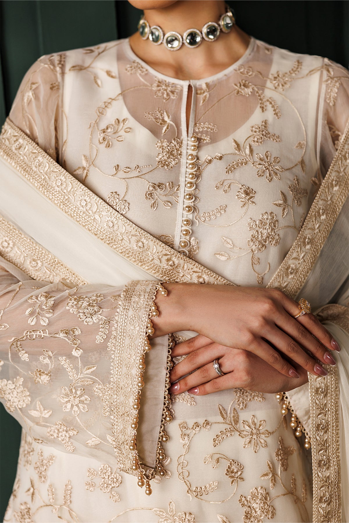 EMBROIDERED CHIFFON UF-4437